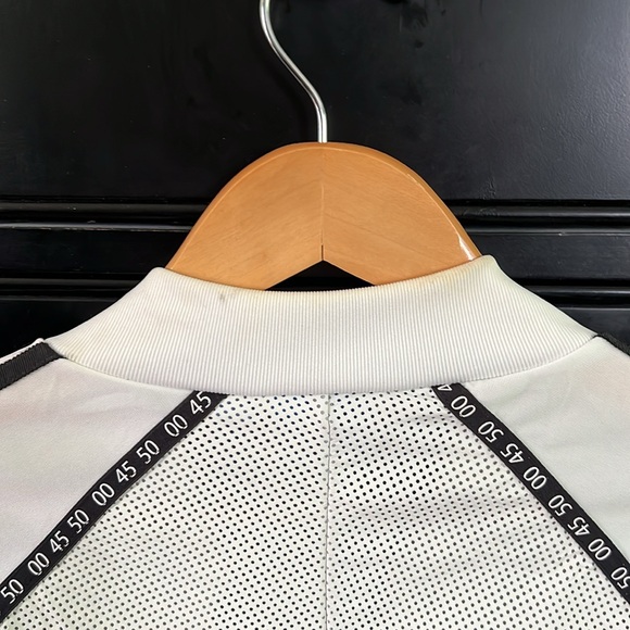 Adidas TopShop ladies lamb leather and cloth sleeves jacket - Picture 7 of 11